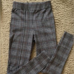 Plaid high waisted leggings